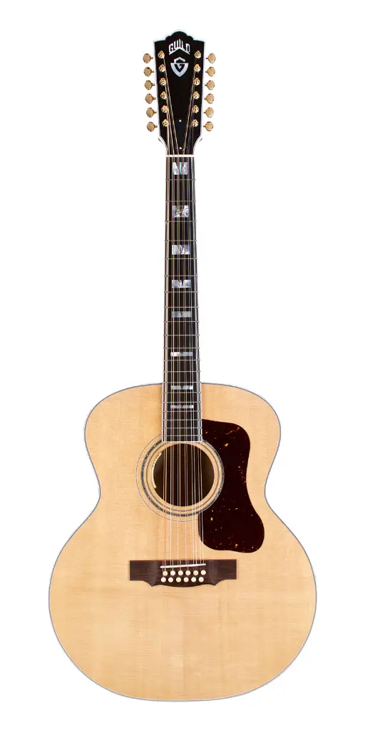 Guild USA F-512E Maple BLD Naturelle Guitare Acoustique 12 Cordes Vue de Devant.webp