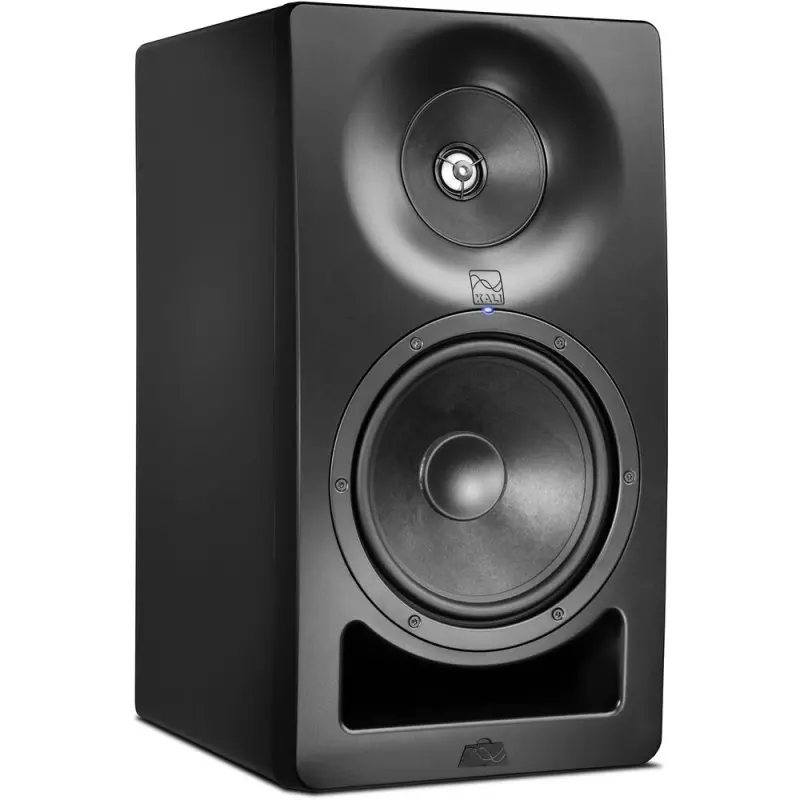 Kali SM8 3-Way 8" 300W Studio Monitor with Network Control Black Angle 1.webp
