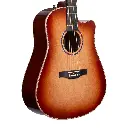 Seagull 053971 Peppino D'Agostino 30th Anniversary LTD Dreadnought Mahogany Burst Acoustic Guitar Top.webp
