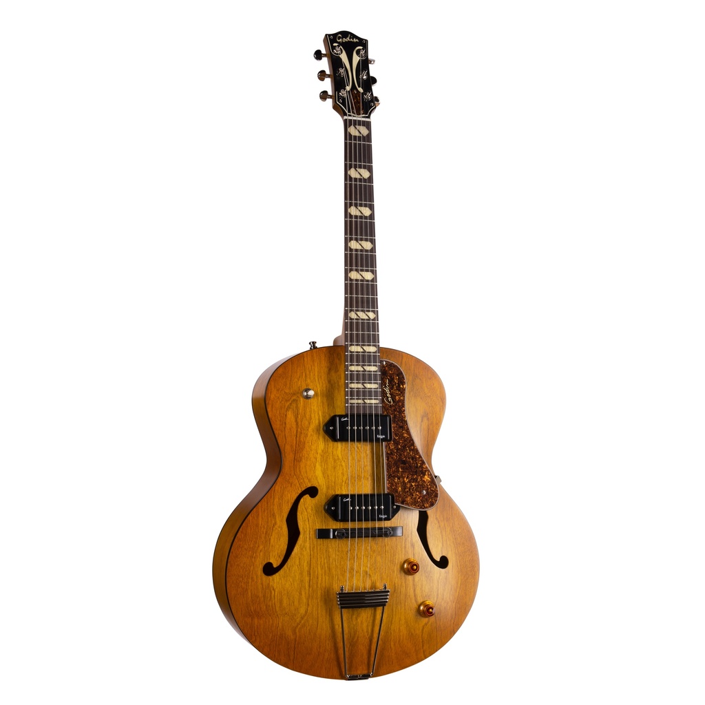 Guitare Électrique Godin 5th Avenue Jumbo P90 Harvest Gold