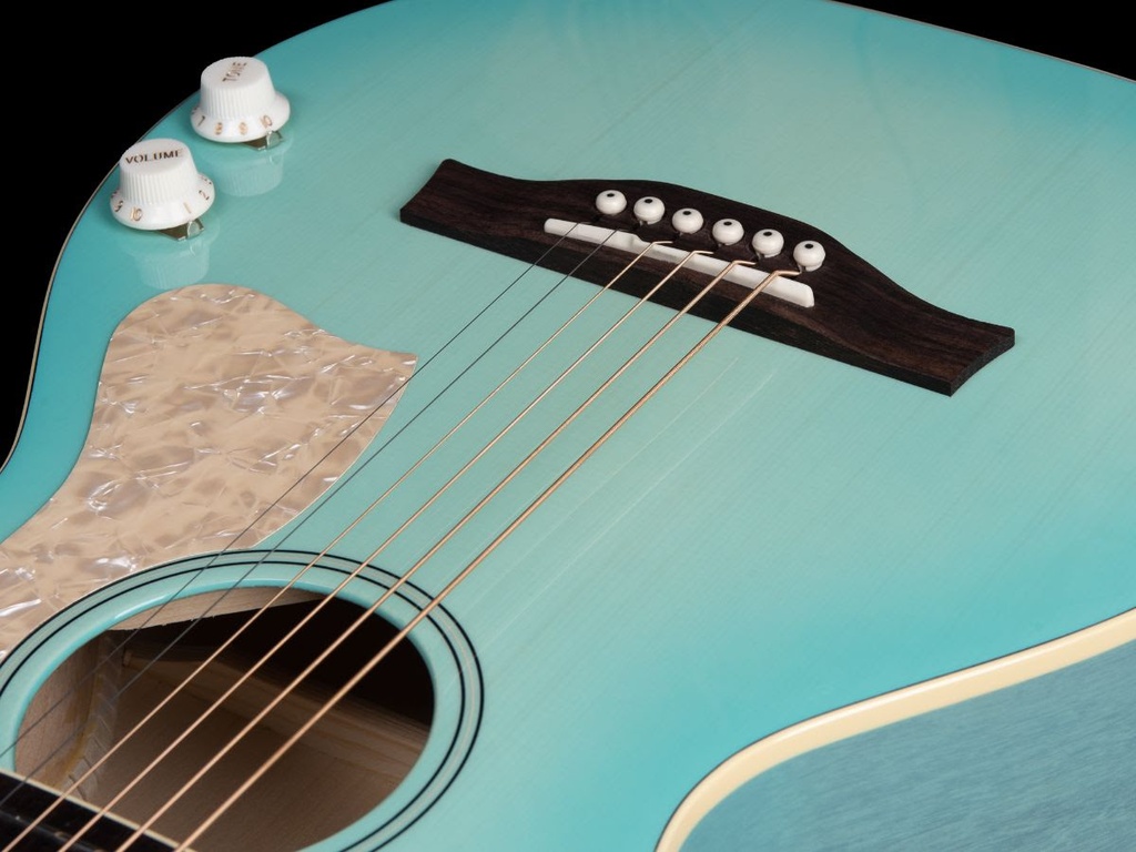 Godin Rialto Parlor HG Q-Discrete Bleu Lagune LTD Guitare Acoustique