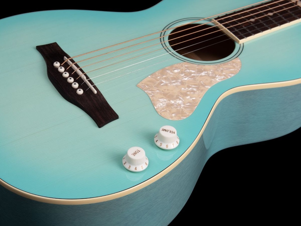 Godin Rialto Parlor HG Q-Discrete Bleu Lagune LTD Guitare Acoustique