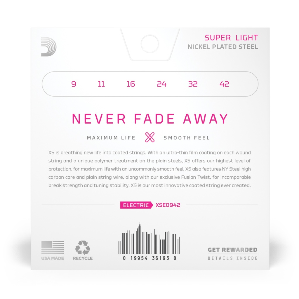 Cordes Guitare Électrique D'Addario XS NPS 09-42