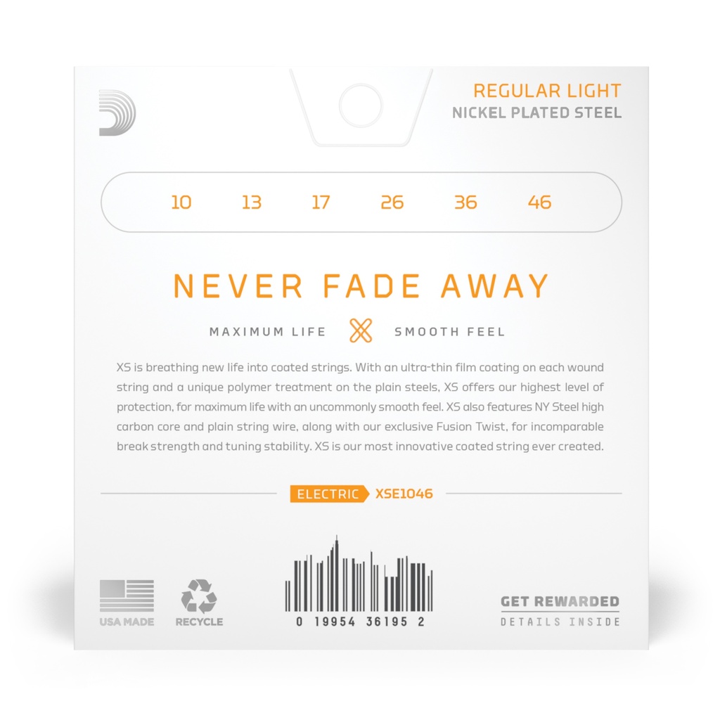 Cordes Guitare Électrique D'Addario XS NPS 10-46