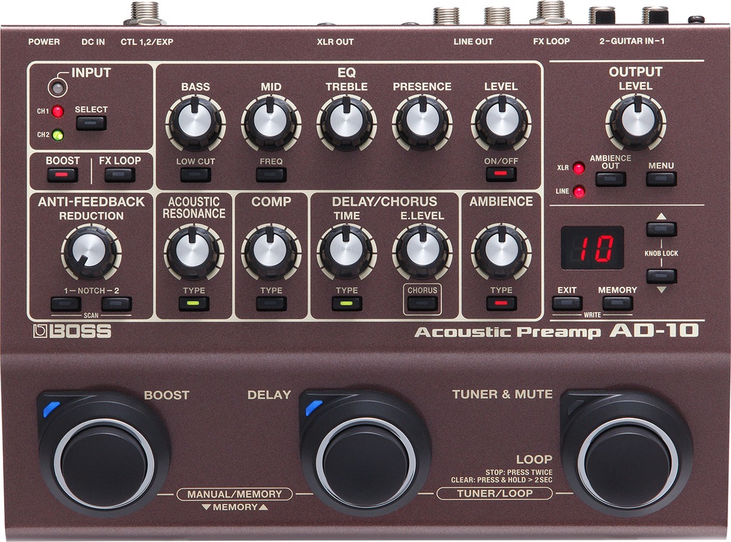 Boss AD-10 Préamplificateur Guitare Acoustique