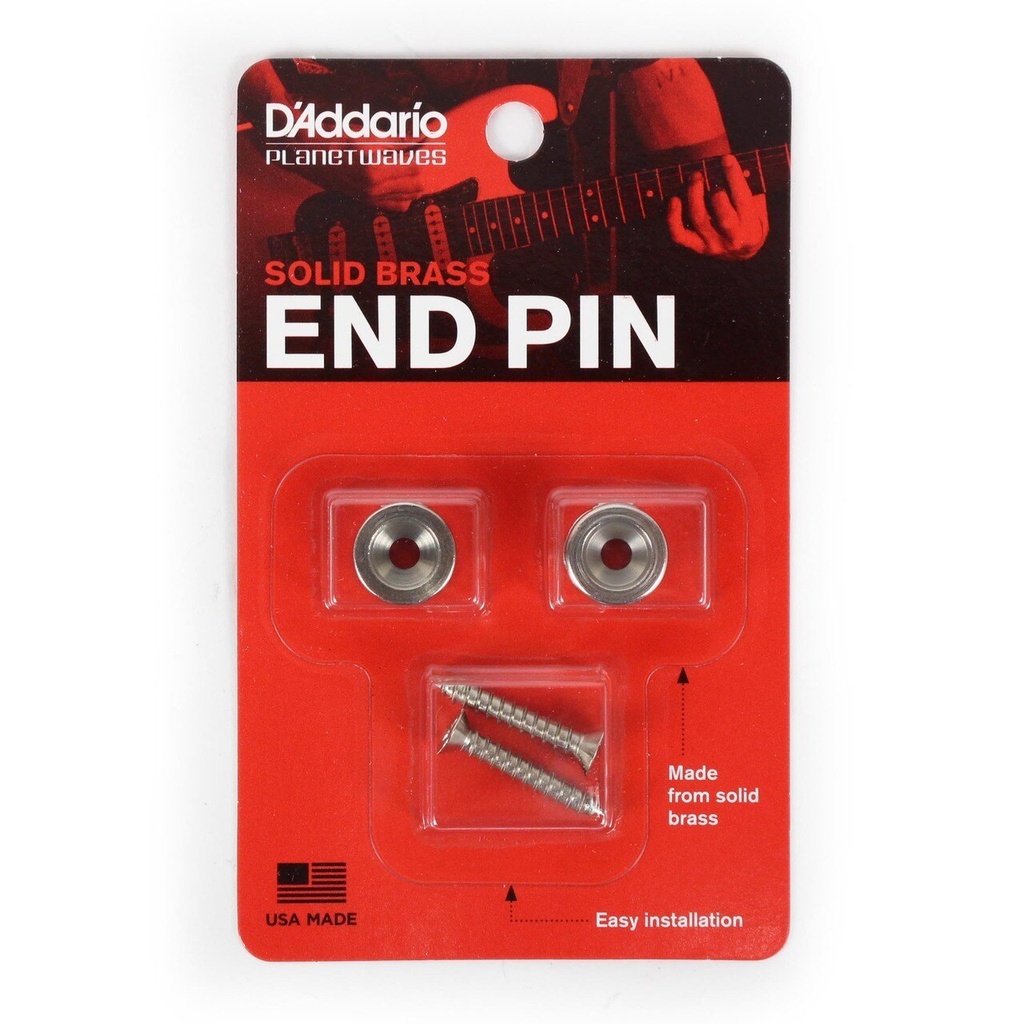 Boutons de courroie D'Addario Solid Brass Argent