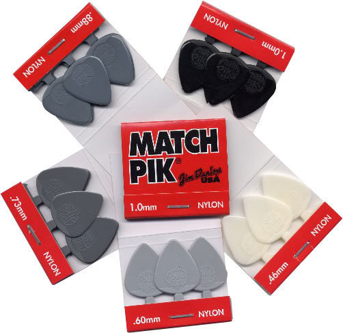 Plectres Dunlop Paquet de 6 Match Piks