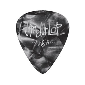 Plectre Dunlop USA Celluloïd Black Pearloid Extra Épais