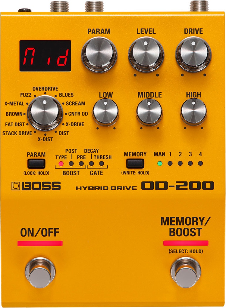 BOSS OD-200 Pédale Hybrid Drive