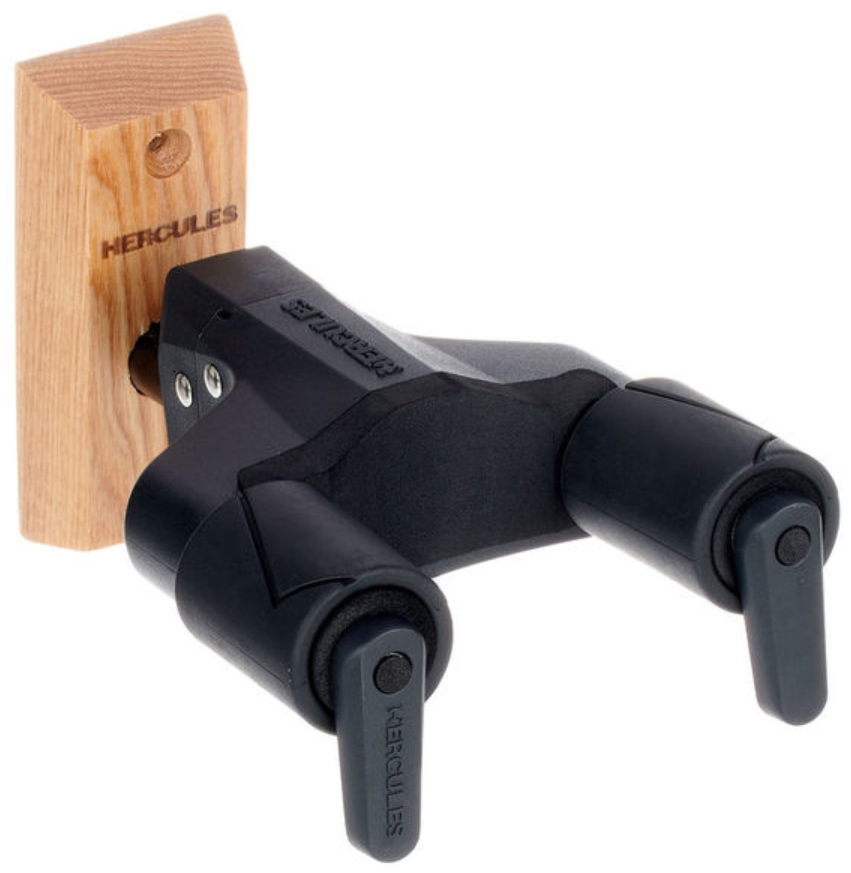 Support Guitare Hercules Auto-Grip System Mural Bois