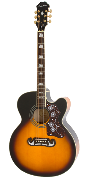 Epiphone EJ-200SCE Vintage Sunburst Guitare Acoustique