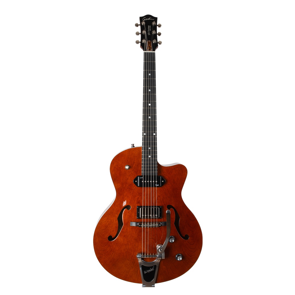 Godin 5th Avenue Uptown Custom Havana Brown Guitare Électrique