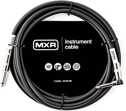 Câble Instrument MXR 10 Pieds avec Angle Droit Noir
