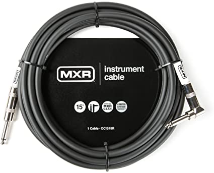 Câble Instrument MXR 15 Pieds avec Angle Droit Noir