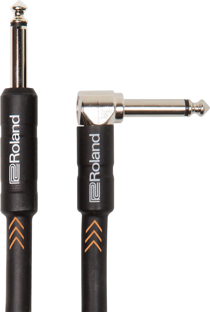 Câble Instrument Roland 20 Pieds avec Angle Droit Noir