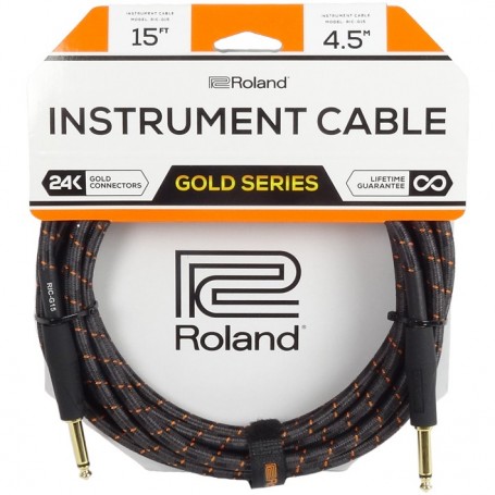 Câble Instrument Roland 15 Pieds Nylon Noir