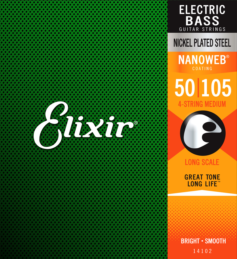 Cordes Basse Électrique Elixir Nanoweb Nickel Long Scale 50-105