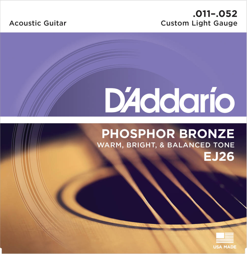 Cordes Guitare Acoustique D'Addario Phosphor Bronze 11-52