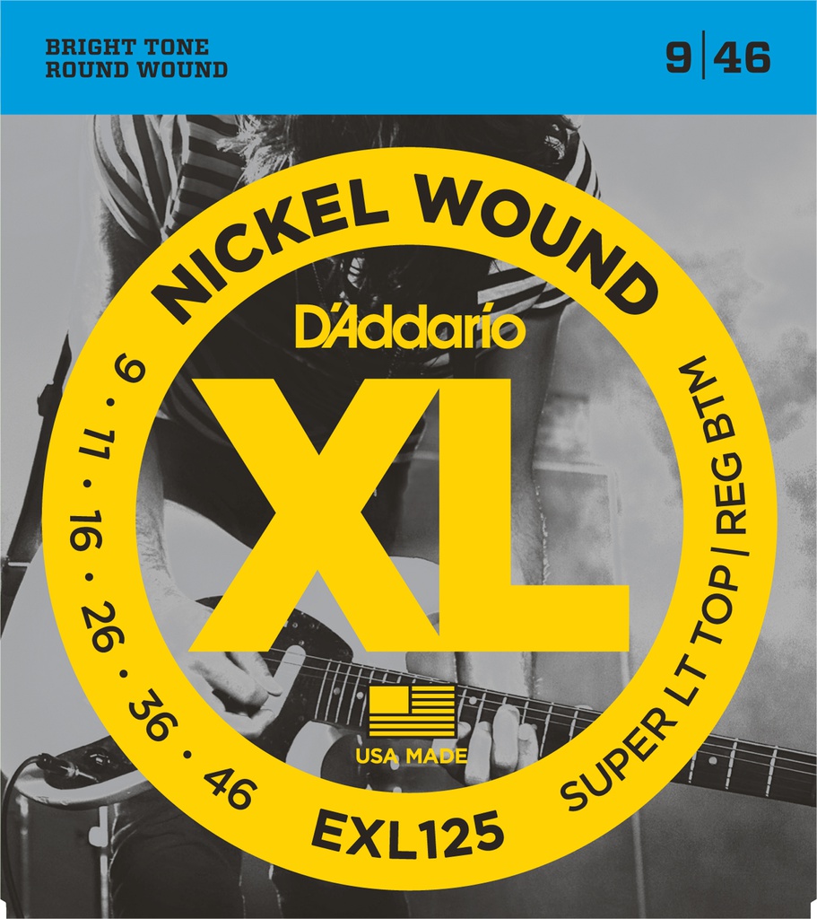 Cordes Guitare Électrique D'Addario XL Nickel Wound 9-46