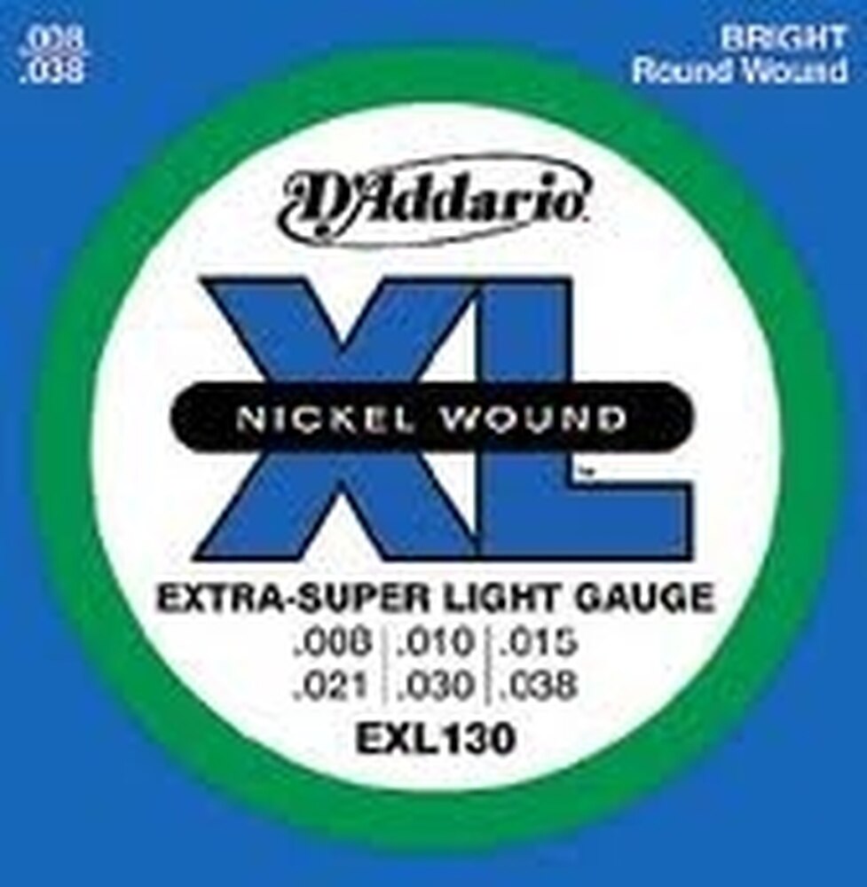 Cordes Guitare Électrique D'Addario XL Nickel Wound 8-38