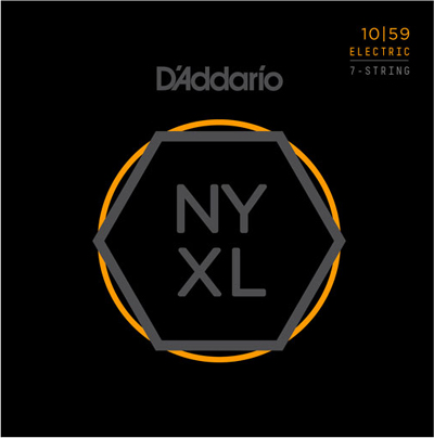 Cordes Guitare Électrique D'Addario 7 Cordes NYXL 10-59