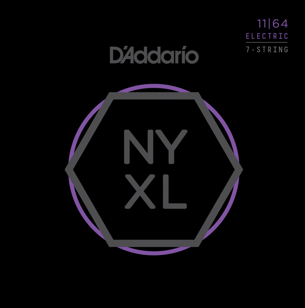 Cordes Guitare Électrique D'Addario 7 Cordes NYXL 11-64