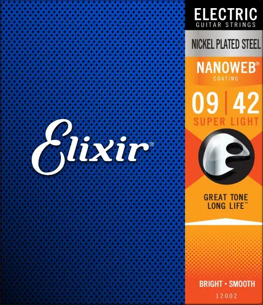 Elixir Nanoweb 9-42 Electric Guitar Strings