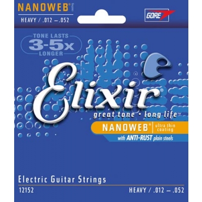 Cordes Guitare Électrique Elixir Nanoweb 12-52