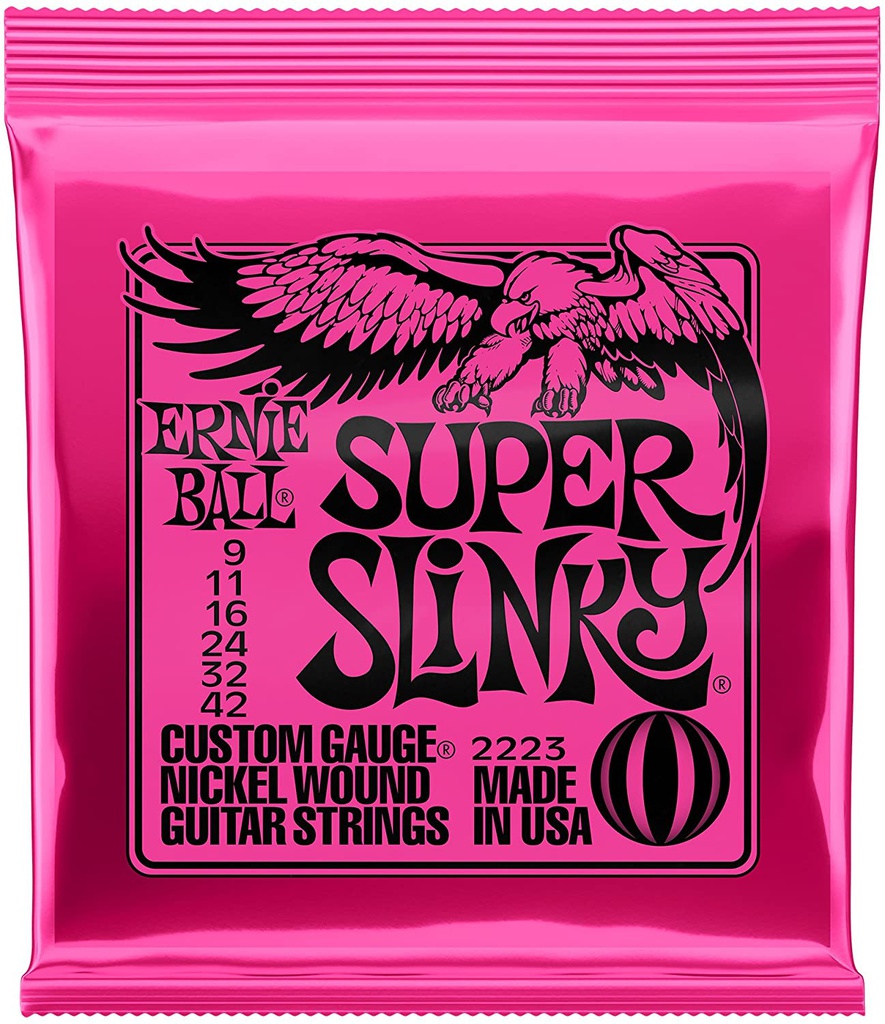 Cordes Guitare Électrique Ernie Ball Super Slinky 9-42