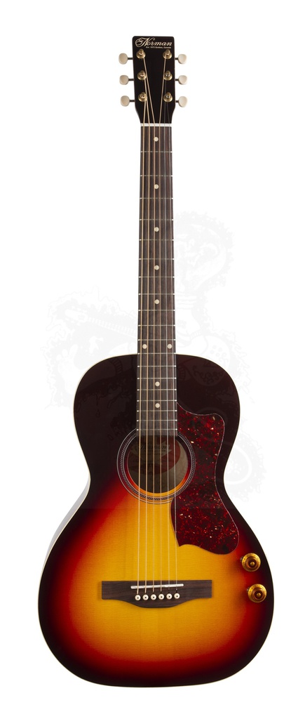 Norman B18 Parlor GT Q-Discrete Cherry Burst Guitare Acoustique