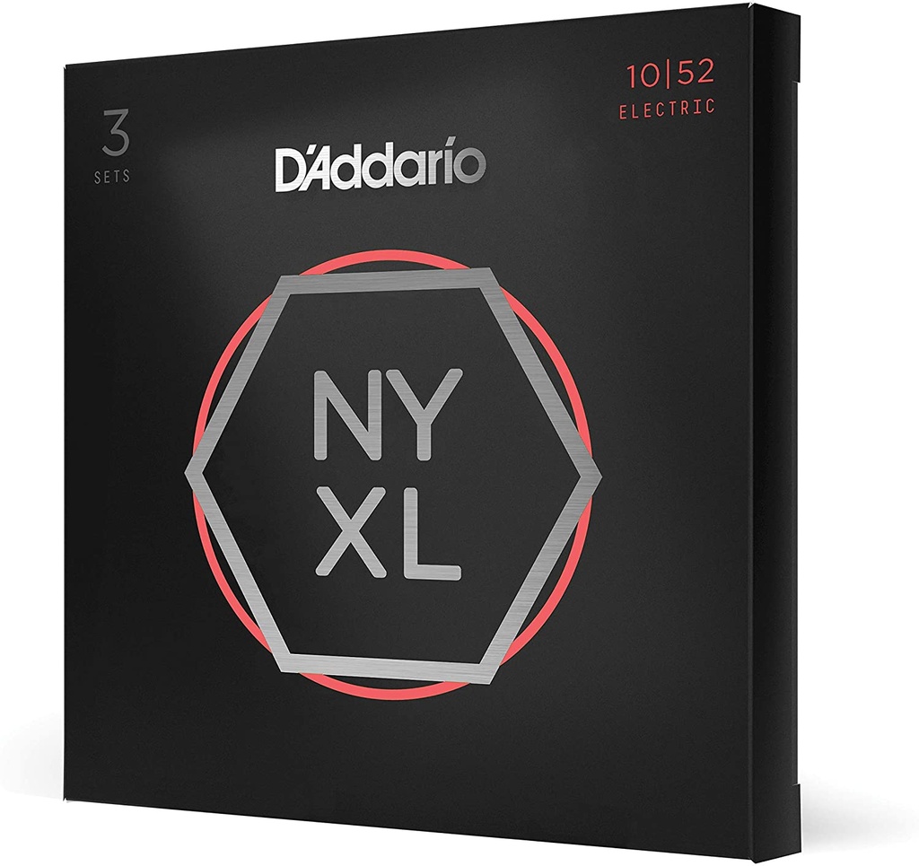 Cordes Guitare Électrique D'Addario Paquet de 3 NYXL 10-52