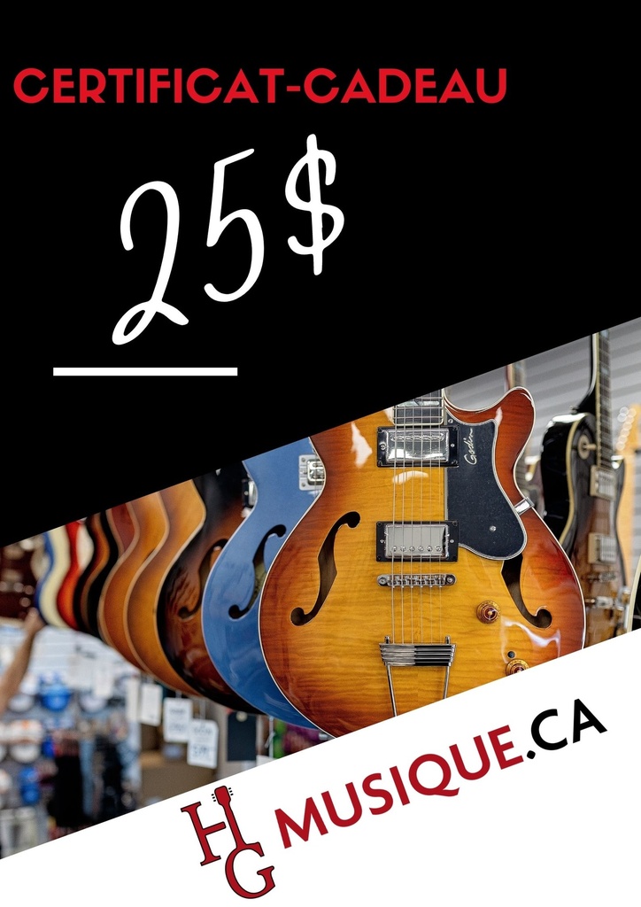 Certificat-cadeau 25$