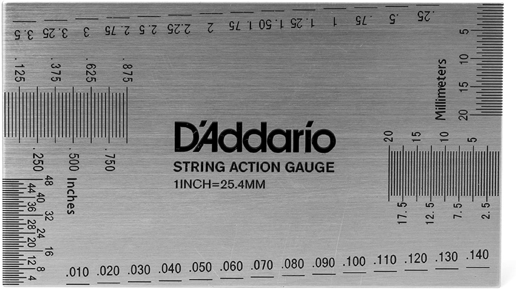 Règle pour Action Guitare D'Addario