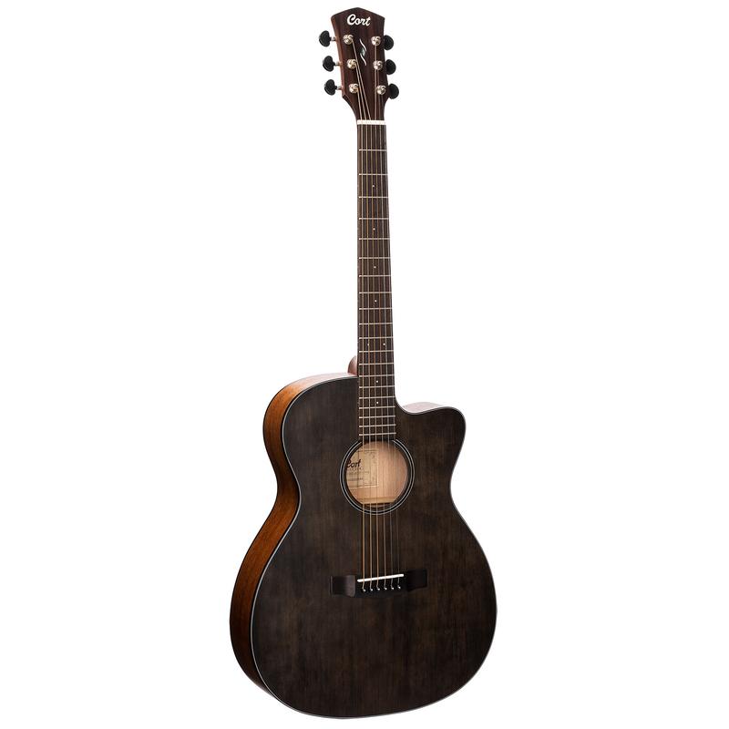 Guitare Acoustique Cort OpenPore Trans Black