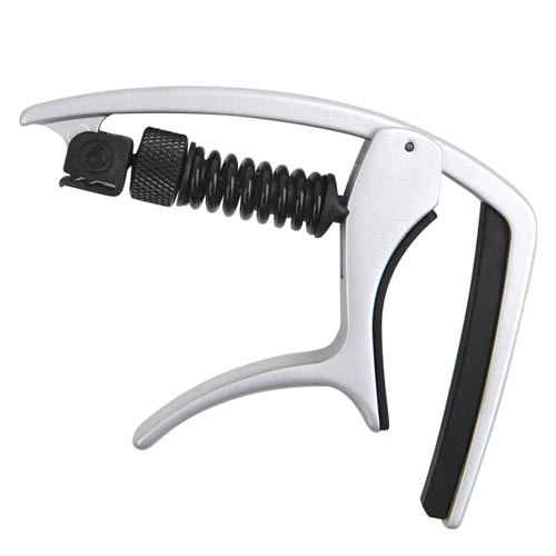 Capo Guitare Acoustique et Électrique D'Addario Tri-Action Noir Argent PW-CP-09S