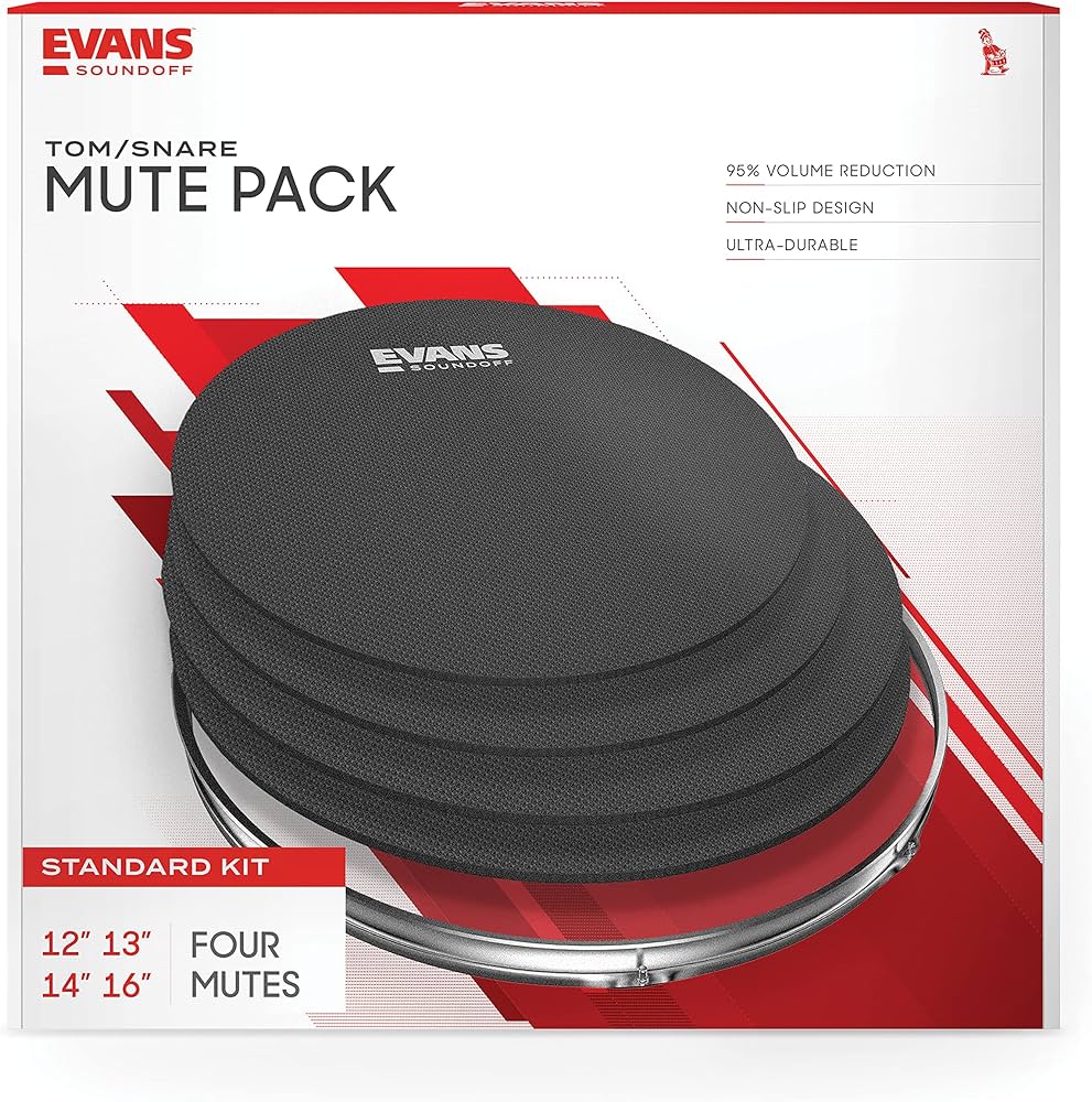 Ensemble de 4 Sourdines Evans SoundOff Tom Mute 12-13-14-16