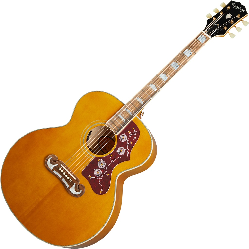 Epiphone J-200 Aged Antique Natural Gloss Guitare Acoustique