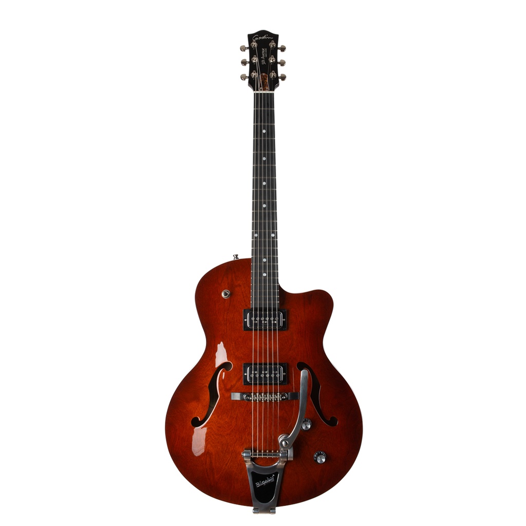 Godin 5th Avenue Uptown T-Armond Havana Burst Guitare Électrique