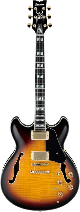 Guitare Électrique Ibanez John Scofield JSM10 Vintage Yellow Sunburst