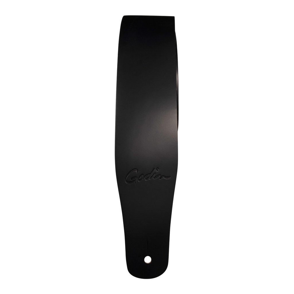 Courroie Godin Noire Cuir Pleine Fleur