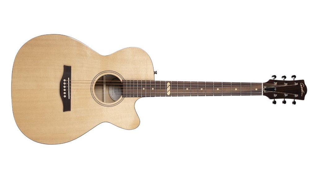 Godin 052868 Guitare Acoustique Fairmount Concert Hall Érable Flammé Pan Coupé GT EQ Naturelle 