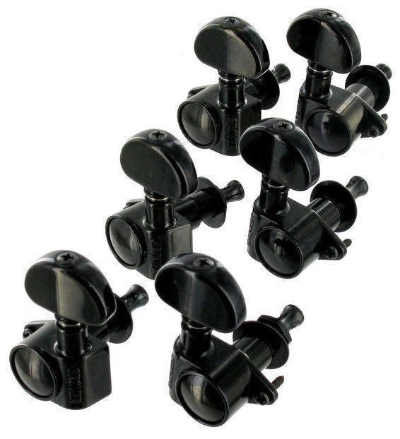 Ensemble 6 Clés Guitare Grover Machine Heads Noir Chrome