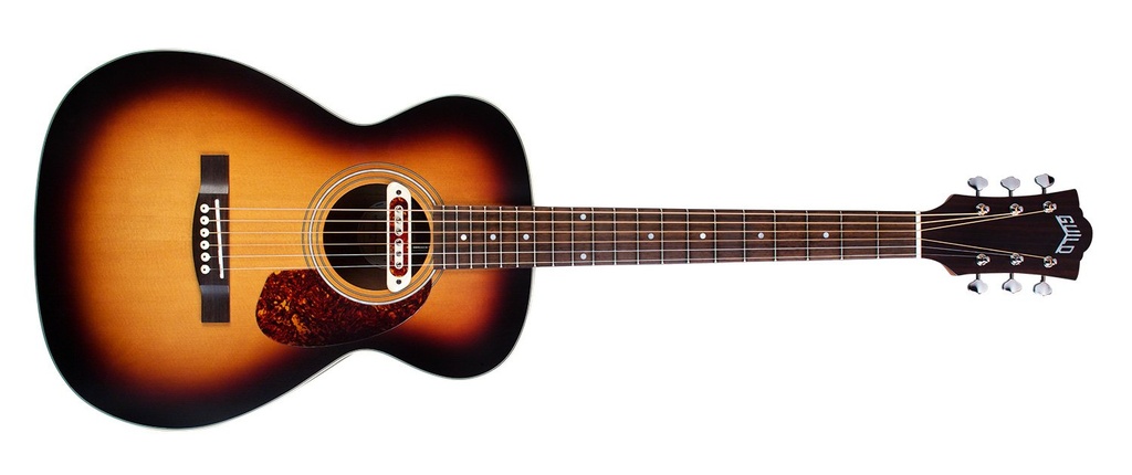 Guild M-240E Troubadour Vintage Sunburst w/DeArmond Tone Boss Guitare Acoustique