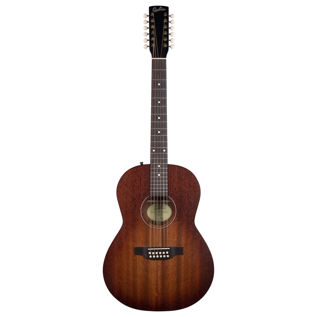 Godin 053148 Mahogany Folk Rustic Burst A/E 12-Sstring Acoustic Guitar