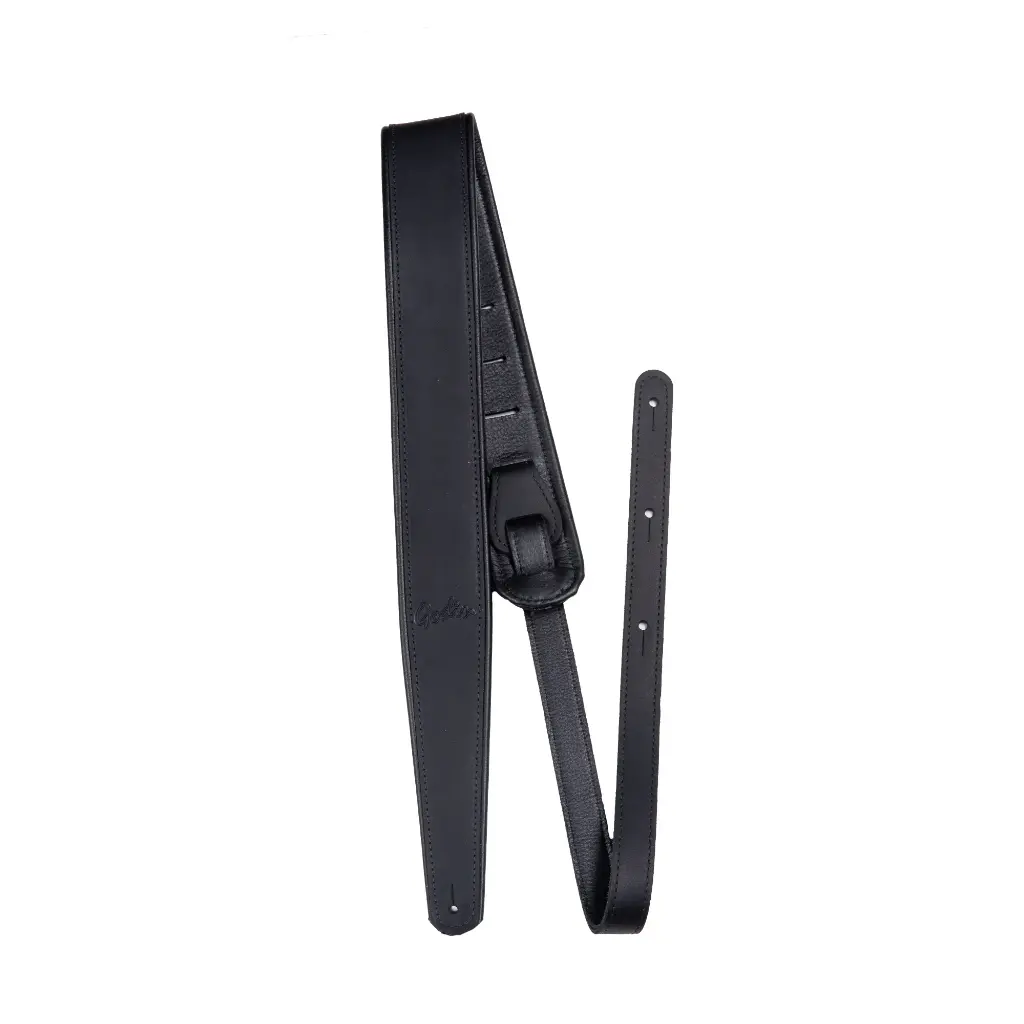 Courroie Godin Strap GODIN Black Leather Felt Pad Embossed