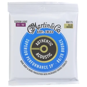 Cordes Guitare Acoustique Martin Authentic Acoustic Custom Light