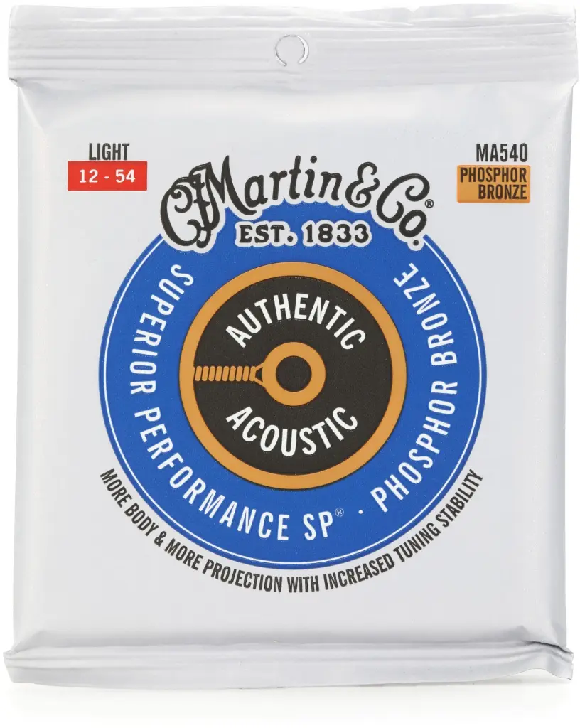Cordes Guitare Acoustique Martin Authentic Acoustic Phosphor Bronze Light