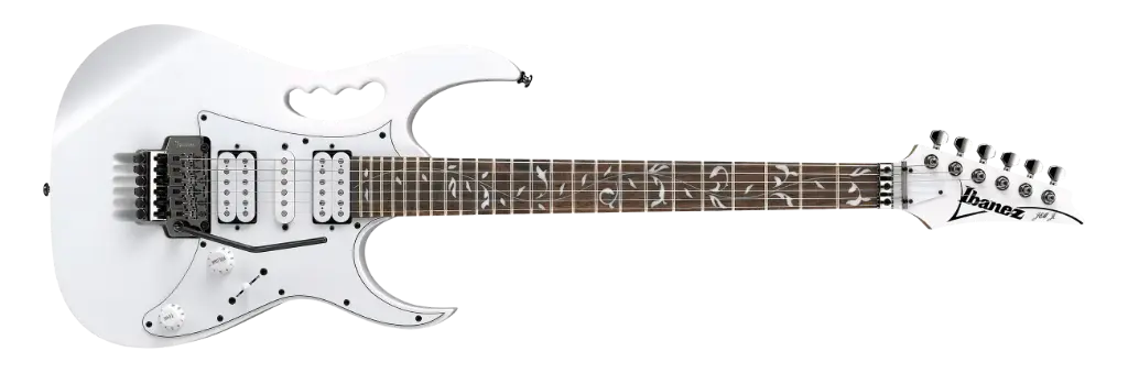 Guitare Électrique Ibanez JEMJRWH Steve Vai Blanche