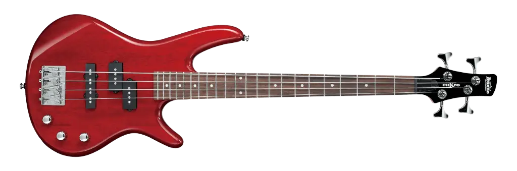 Basse Électrique 3/4 Ibanez GSRM20TR miKro Transparent Red