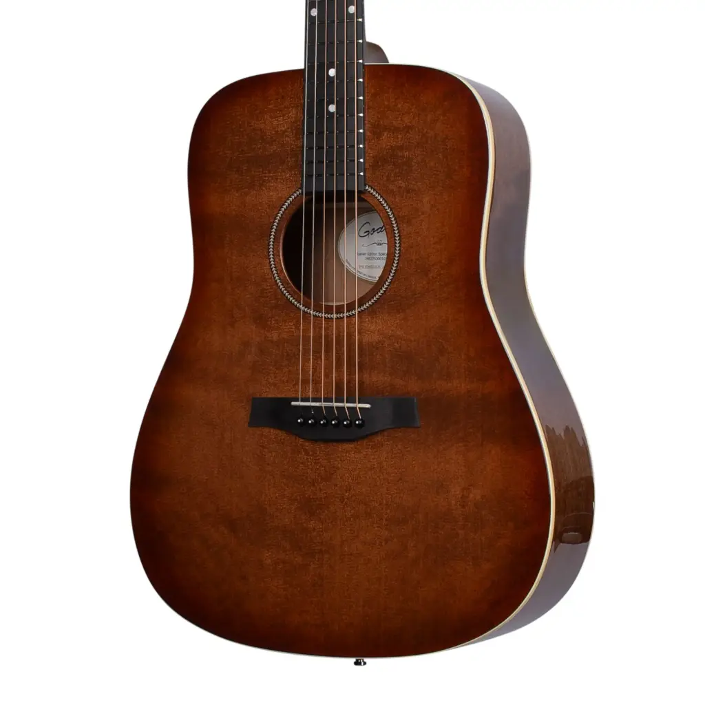 Godin 053995 Century Dreadnought Mahogany Rustic Burst EQ Lefty Acoustic Guitar
